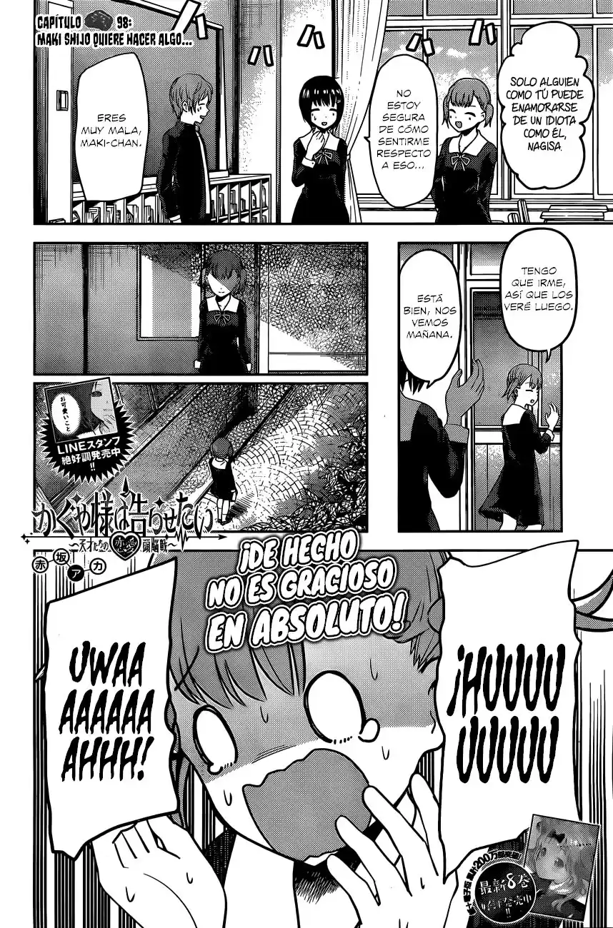 Kaguya-sama wa Kokurasetai: Tensai-tachi no Ren'ai Zunōsen Capitulo 98: Maki Shijo quiere actuar página 3