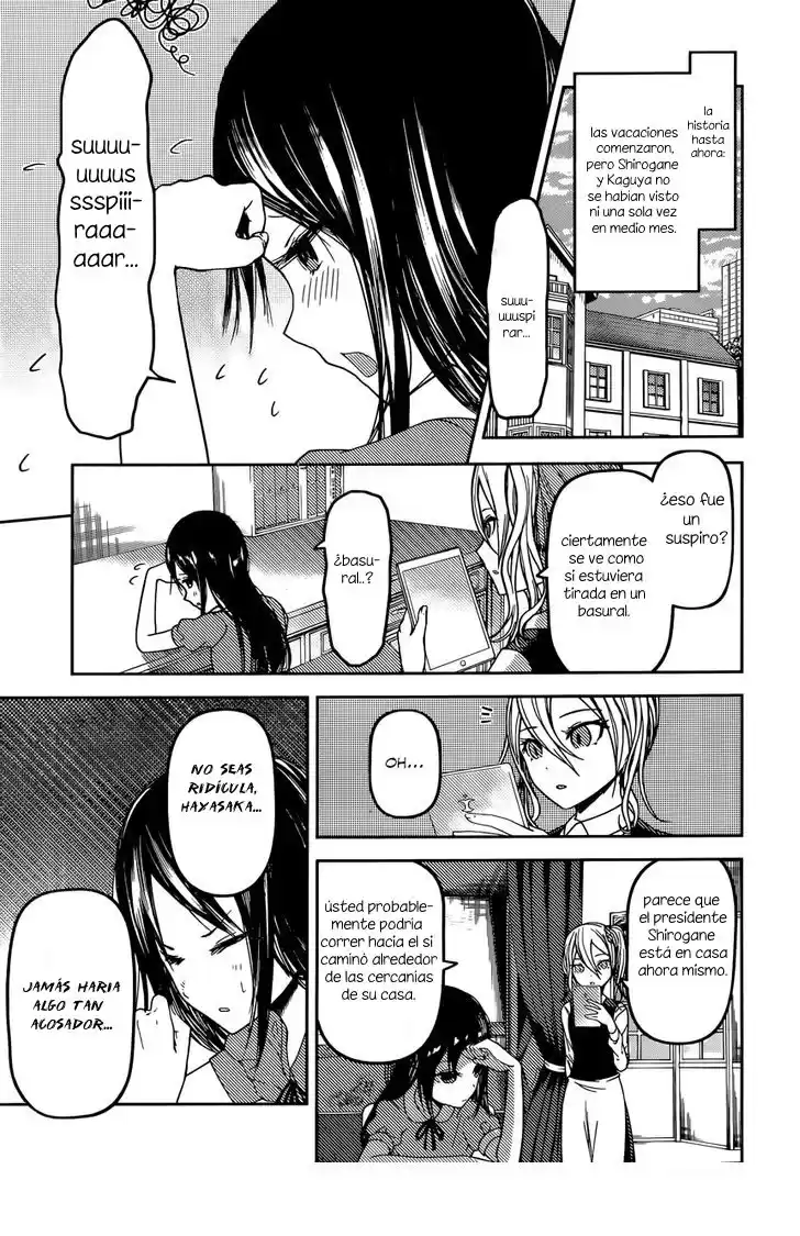 Kaguya-sama wa Kokurasetai: Tensai-tachi no Ren'ai Zunōsen Capitulo 42: Hayasaka Ai quiere remojarse página 1