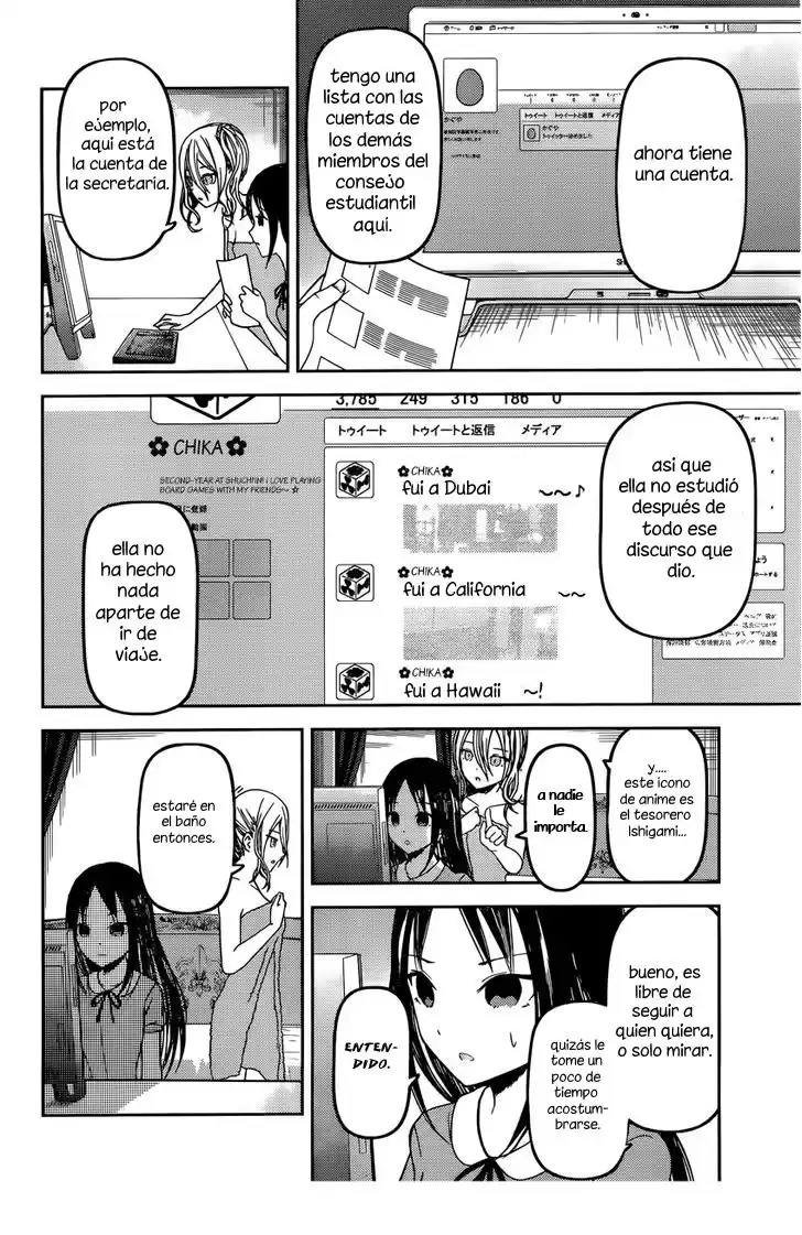 Kaguya-sama wa Kokurasetai: Tensai-tachi no Ren'ai Zunōsen Capitulo 42: Hayasaka Ai quiere remojarse página 8