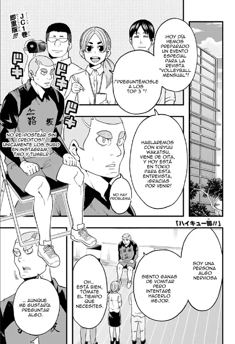 Haikyuu-bu!! Capitulo 26: La entrevista de Kiryuu y Bokuto página 1