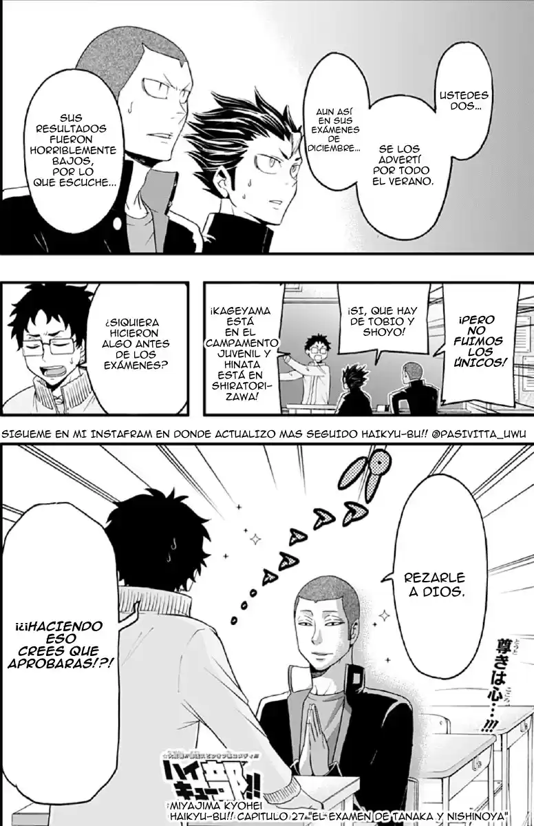 Haikyuu-bu!! Capitulo 27: El examen de Tanaka Y Nishinoya página 2