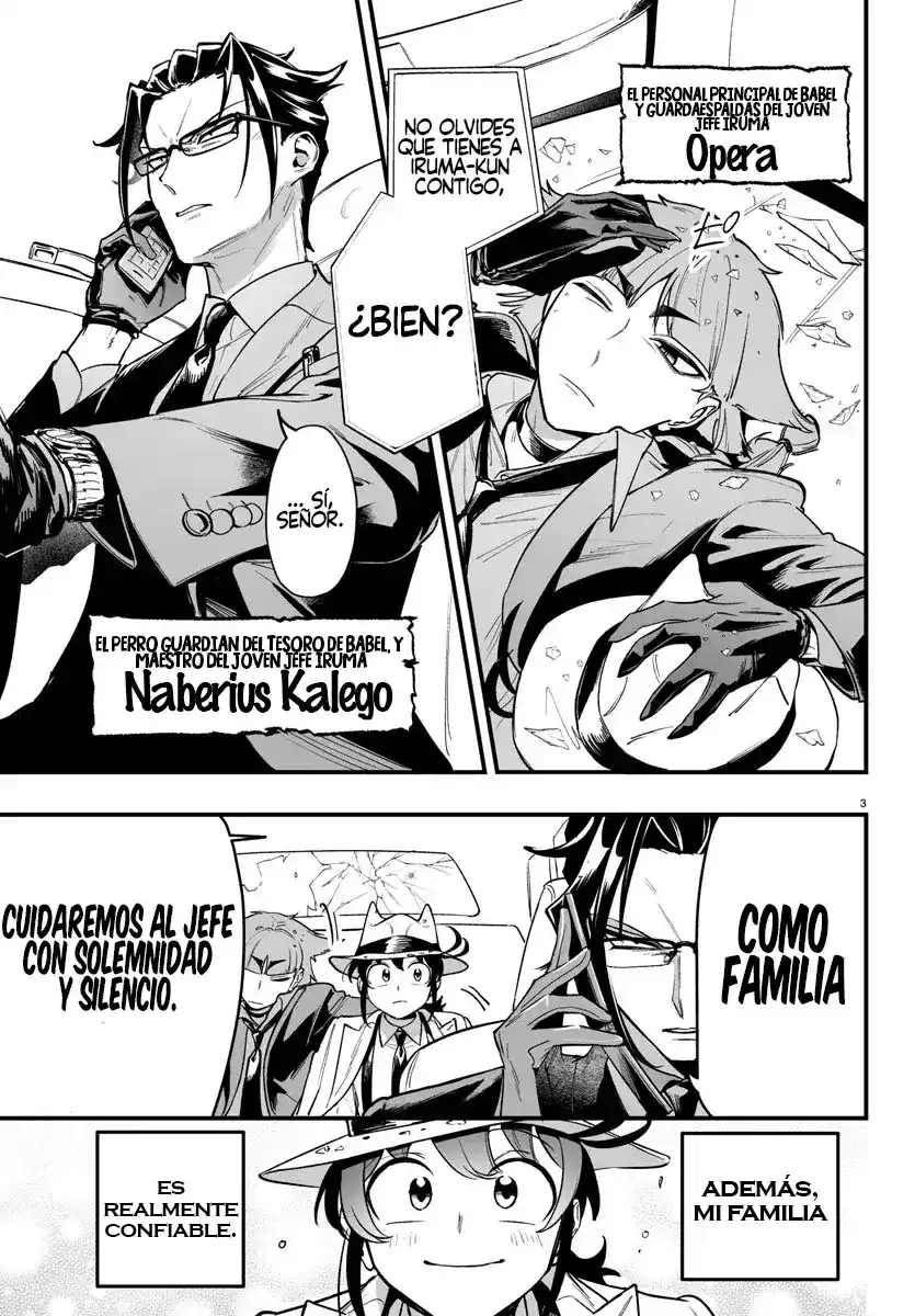 Iruma-kun: if mafia Capitulo 3.5: Especial: Persecución de coches en Babel página 3