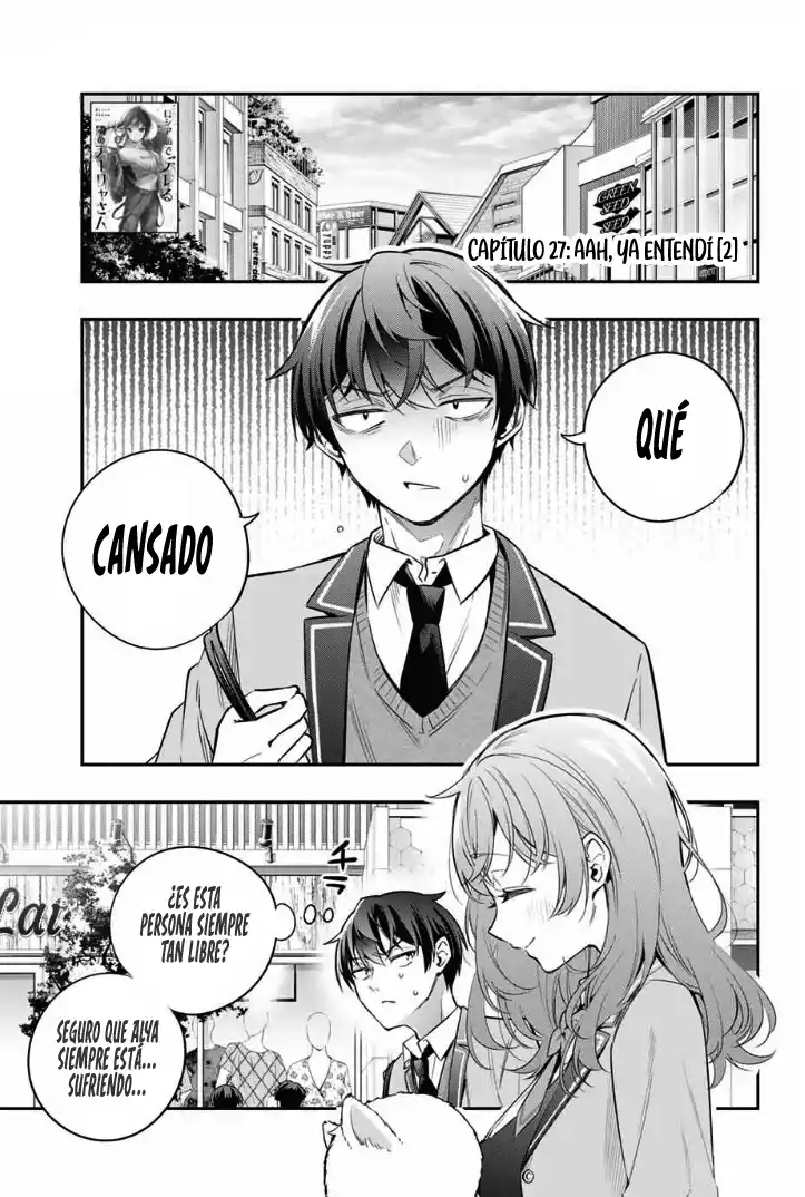 Alya-san, quien se sienta a mi lado, a veces susurra cosas dulces en ruso. Capitulo 27 página 5