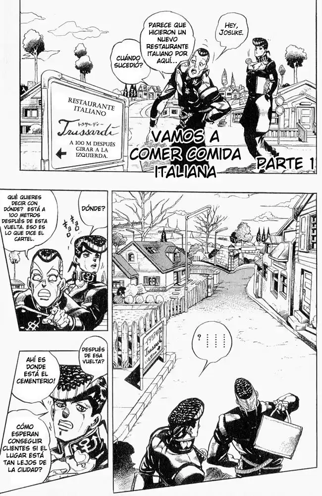 JoJo's Bizarre Adventure Parte 4: Diamond Is Unbreakable Capitulo 38: Vamos a Comer Comida Italiana, Parte 1 página 2