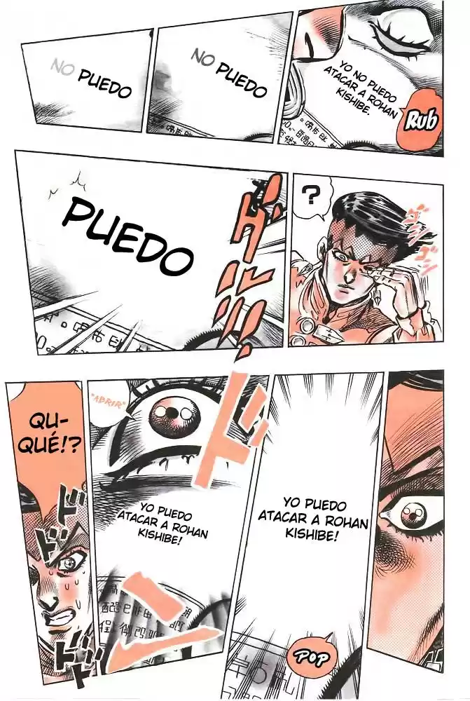 JoJo's Bizarre Adventure Parte 4: Diamond Is Unbreakable Capitulo 108: ¡Viene el Niño Piedra, Papel o Tijera!, Parte 3 página 11