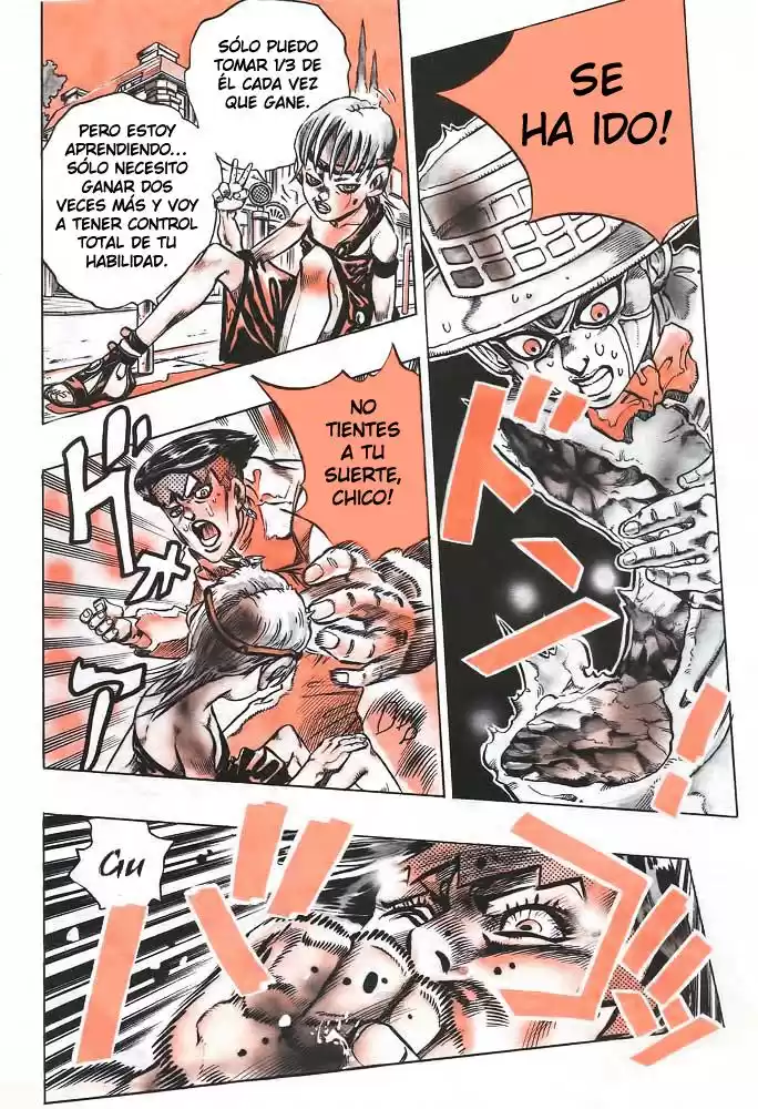 JoJo's Bizarre Adventure Parte 4: Diamond Is Unbreakable Capitulo 108: ¡Viene el Niño Piedra, Papel o Tijera!, Parte 3 página 14