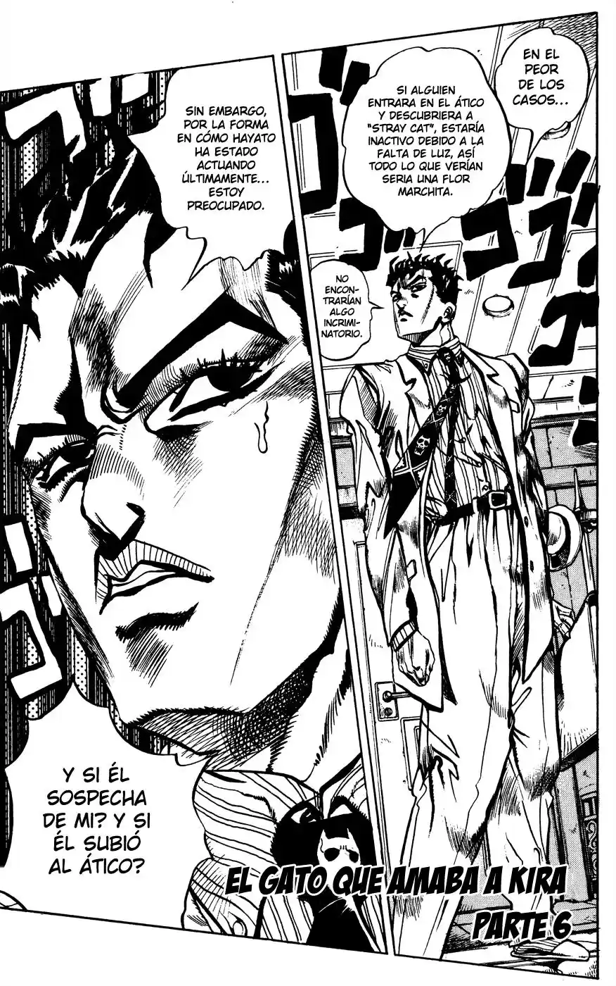 JoJo's Bizarre Adventure Parte 4: Diamond Is Unbreakable Capitulo 132: Al Gato le Gusta Yoshikage Kira, Parte 6 página 2