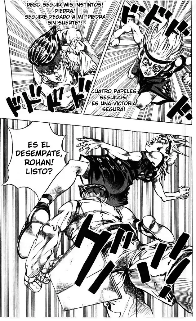 JoJo's Bizarre Adventure Parte 4: Diamond Is Unbreakable Capitulo 109: ¡Viene el Niño Piedra, Papel o Tijera!, Parte 4 página 17