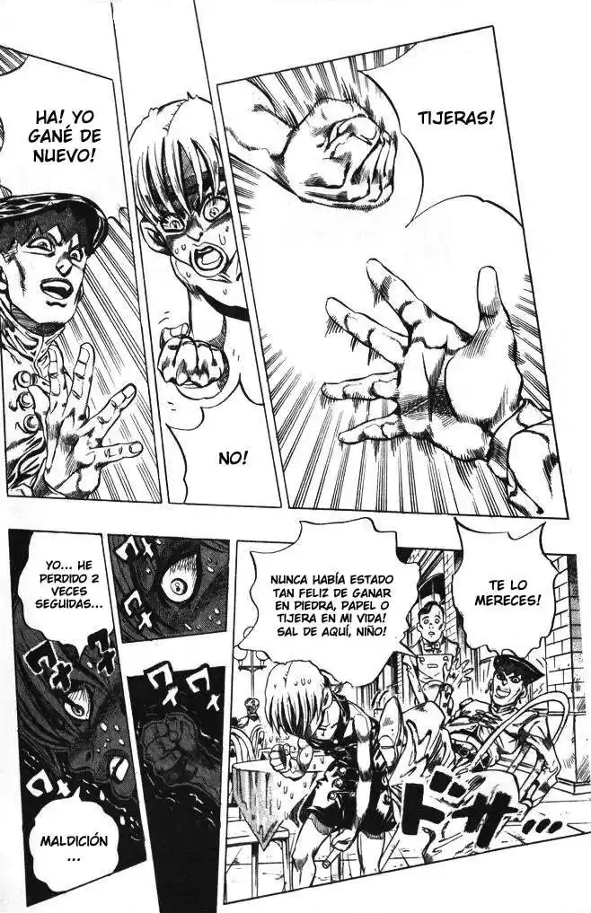 JoJo's Bizarre Adventure Parte 4: Diamond Is Unbreakable Capitulo 107: ¡Viene el Niño Piedra, Papel o Tijera!, Parte 2 página 15