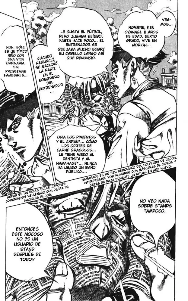 JoJo's Bizarre Adventure Parte 4: Diamond Is Unbreakable Capitulo 107: ¡Viene el Niño Piedra, Papel o Tijera!, Parte 2 página 6