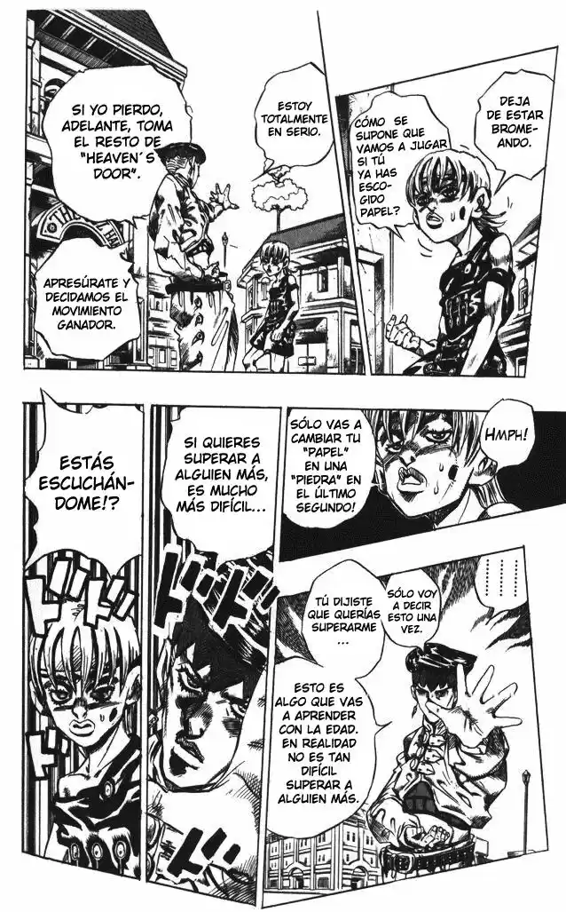 JoJo's Bizarre Adventure Parte 4: Diamond Is Unbreakable Capitulo 110: ¡Viene el Niño Piedra, Papel o Tijera!, Parte 5 página 13