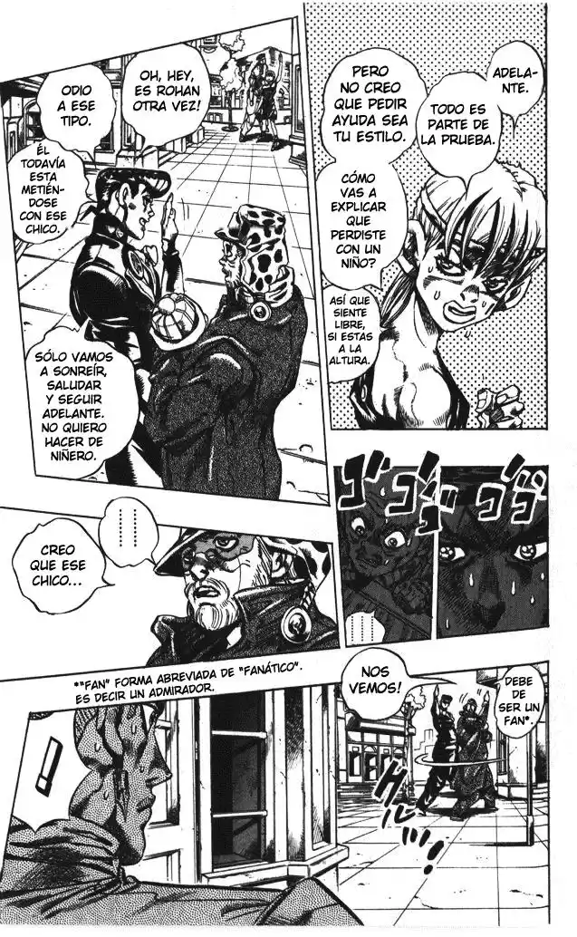 JoJo's Bizarre Adventure Parte 4: Diamond Is Unbreakable Capitulo 110: ¡Viene el Niño Piedra, Papel o Tijera!, Parte 5 página 6