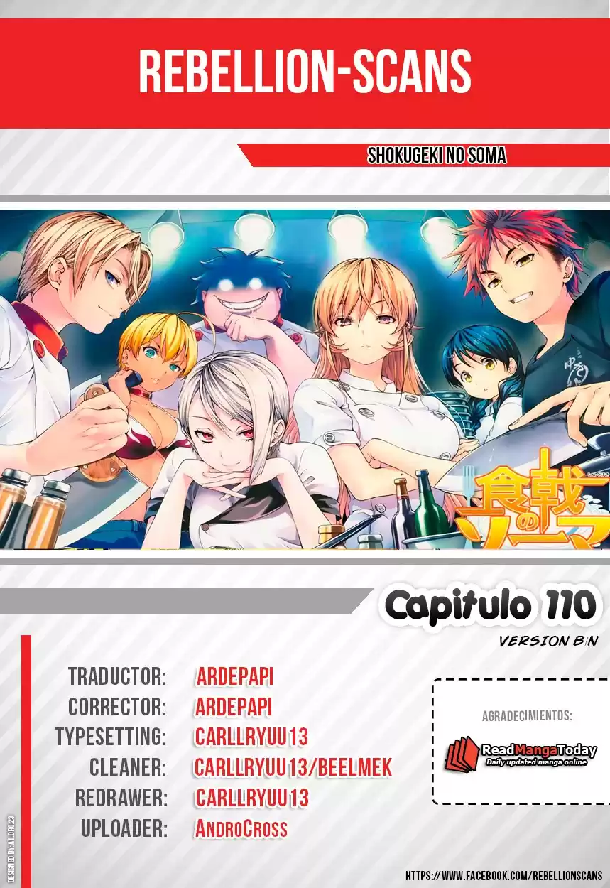 Shokugeki no Soma Capitulo 110.01: El regreso del Mago v.b/n página 1