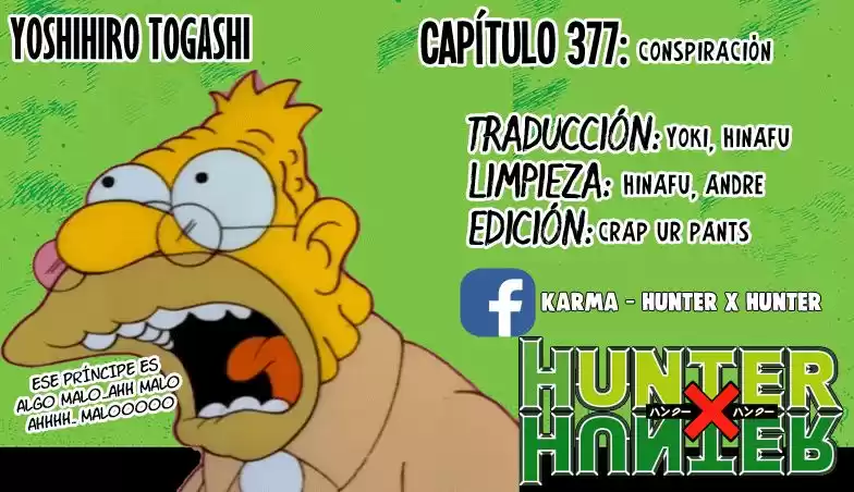 Hunter X Hunter Capitulo 377: Conspiración página 1