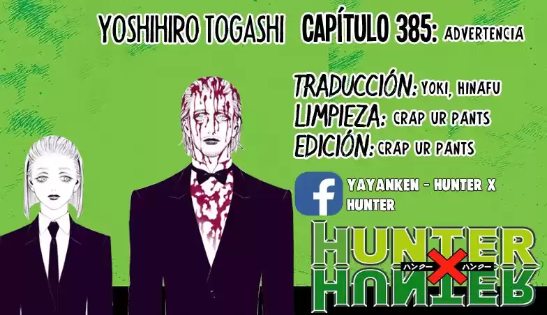 Hunter X Hunter Capitulo 385: Advertencia página 1