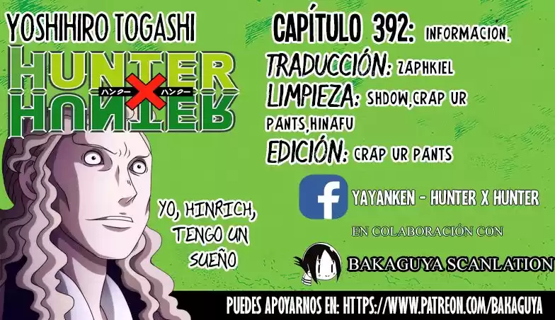 Hunter X Hunter Capitulo 392: Información página 1