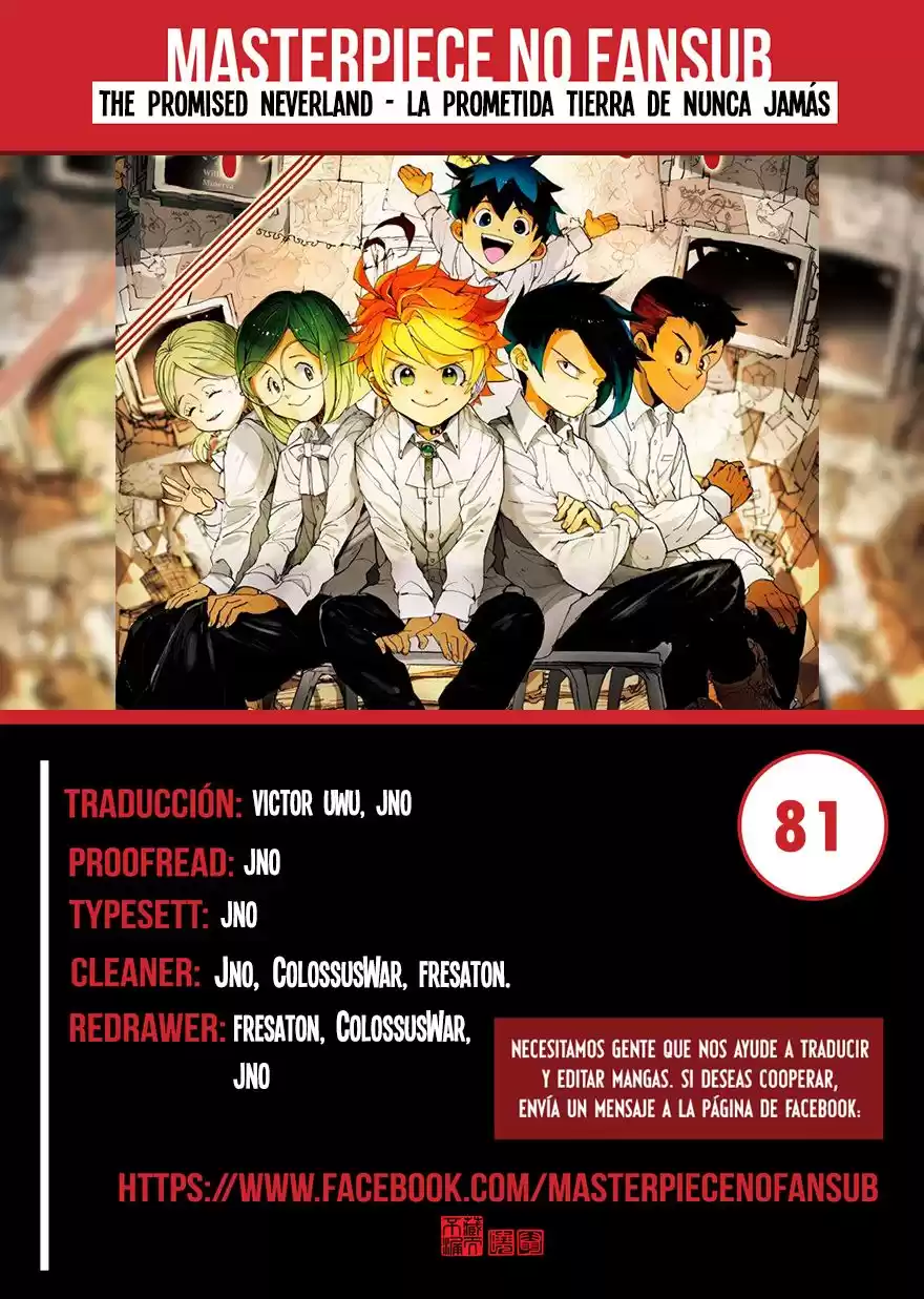 The Promised Neverland Capitulo 81: Hacia el amargo final página 1