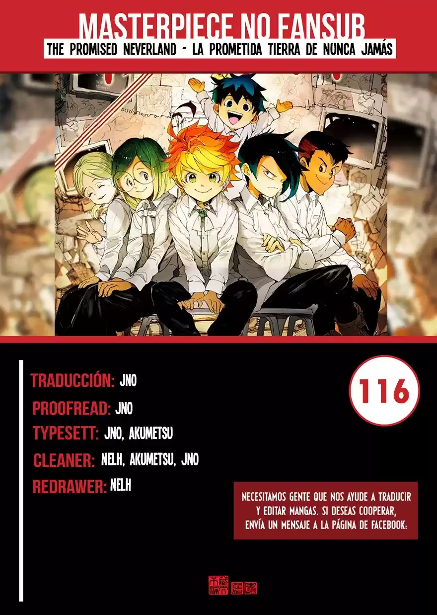 The Promised Neverland Capitulo 116: Infiltrándose en la jaula página 1