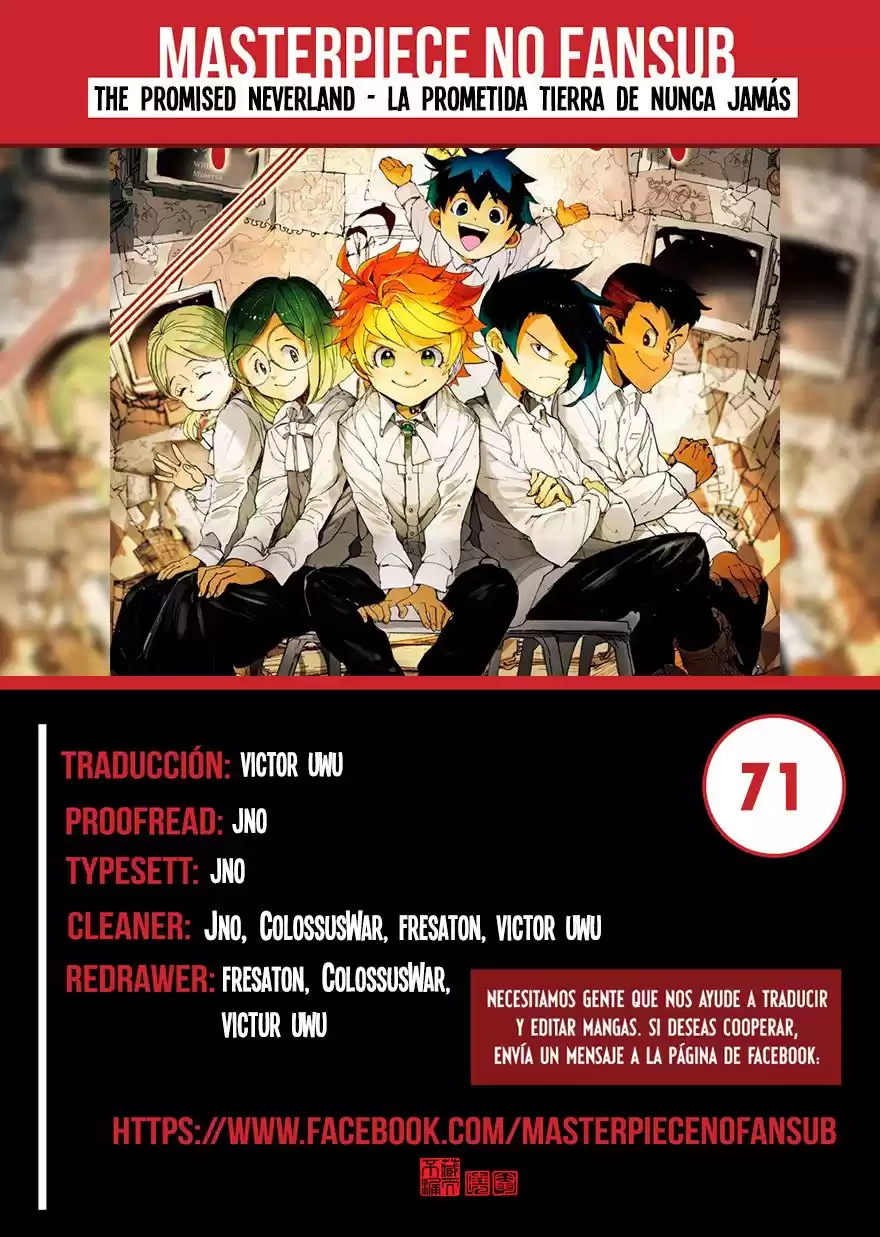 The Promised Neverland Capitulo 71: Verdaderas Intenciones página 1