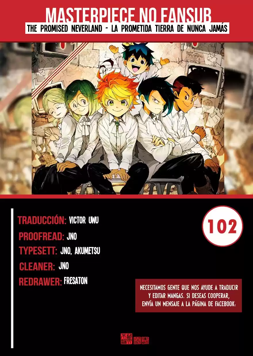 The Promised Neverland Capitulo 102: ¡Lo Encontramos! página 1