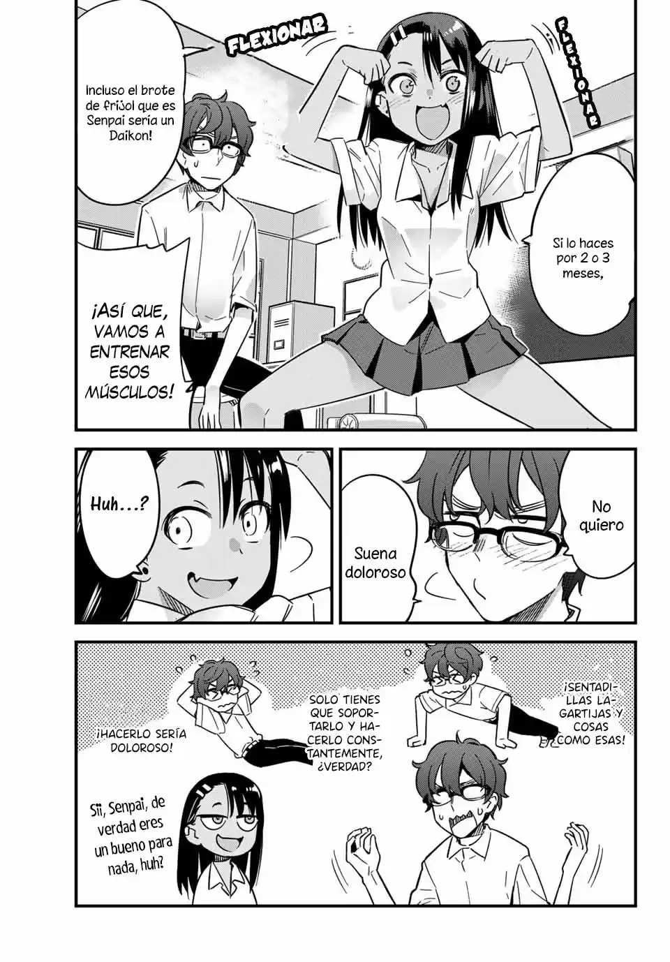 Ijiranaide, Nagatoro-san Capitulo 16: Senpai, tus brazos son muy delgados… página 4