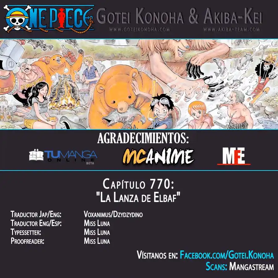 ONE PIECE Capitulo 770: ONE PIECE 770 página 1