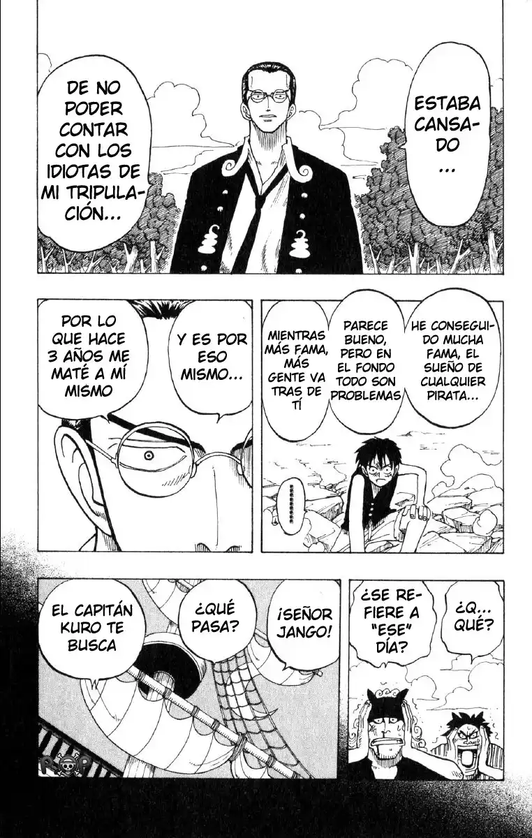 ONE PIECE Capitulo 37: "El Pirata, Kuro el Pensador" página 10