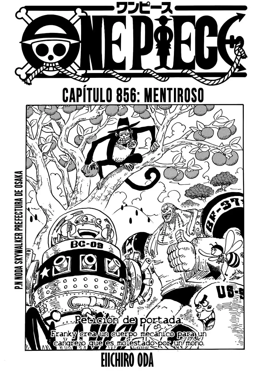 ONE PIECE Capitulo 856: Mentiroso página 2