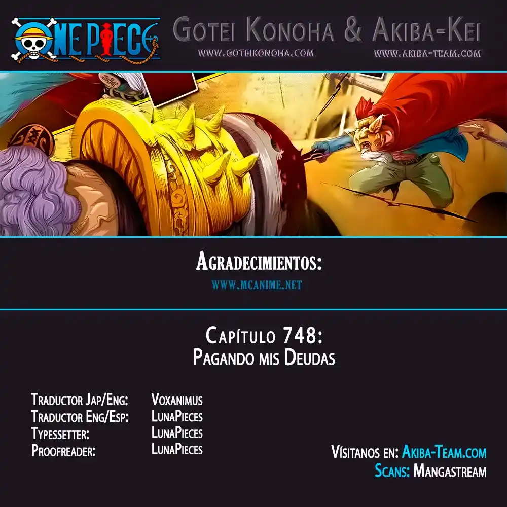 ONE PIECE Capitulo 748 página 1