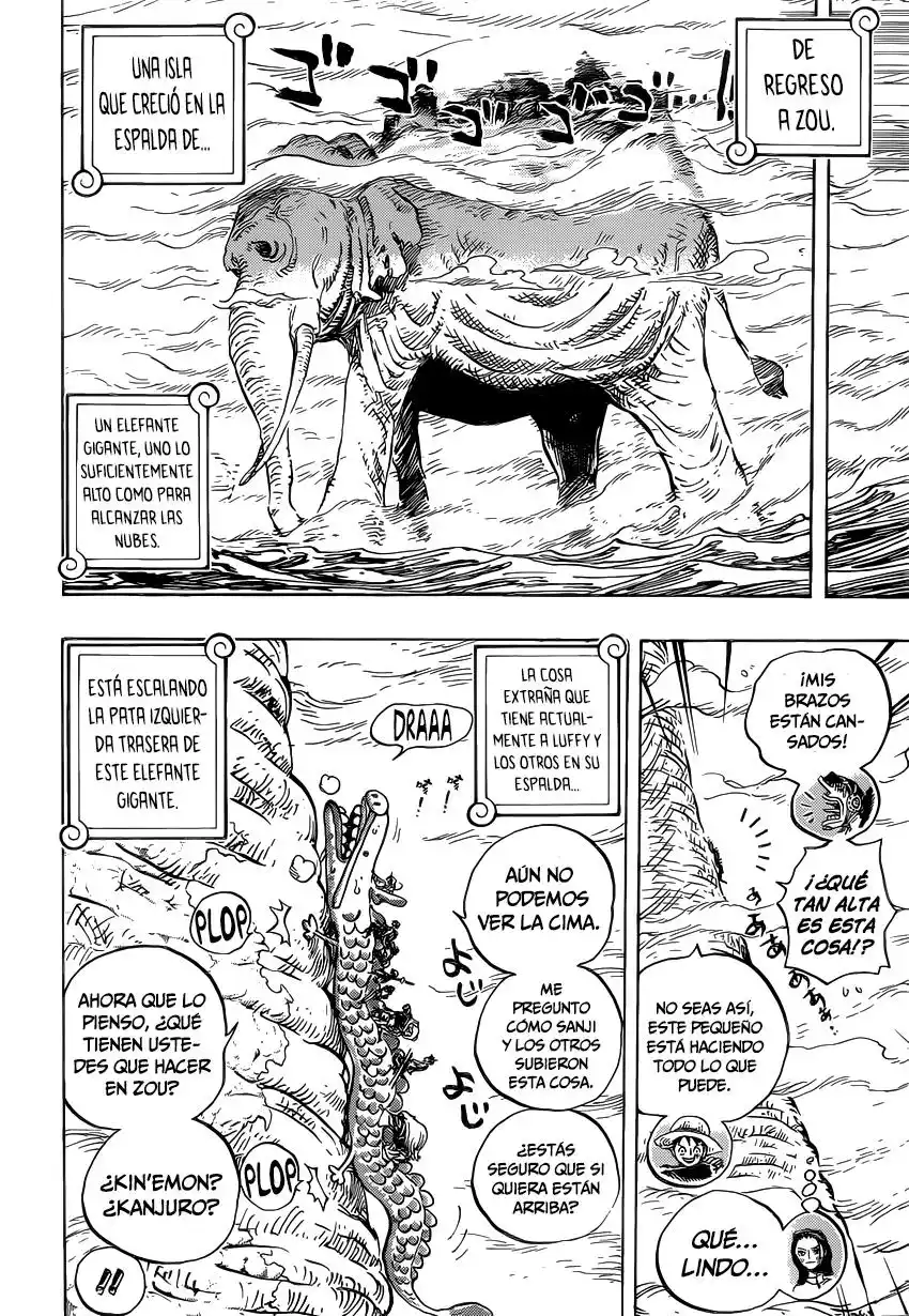 ONE PIECE Capitulo 803: Escalando el elefante página 13