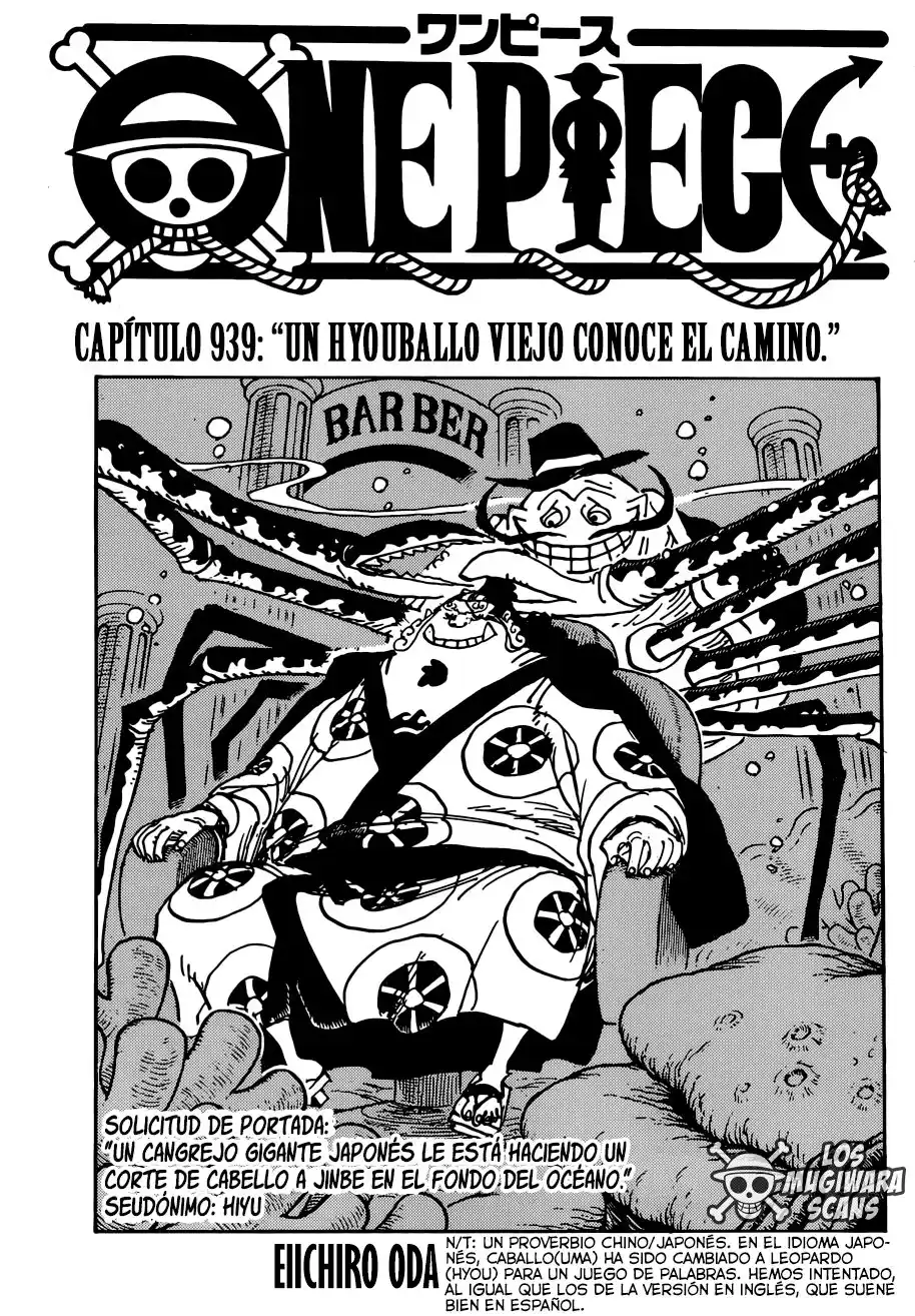 ONE PIECE Capitulo 939: El viejo Hyou-rse conoce el camino. página 2