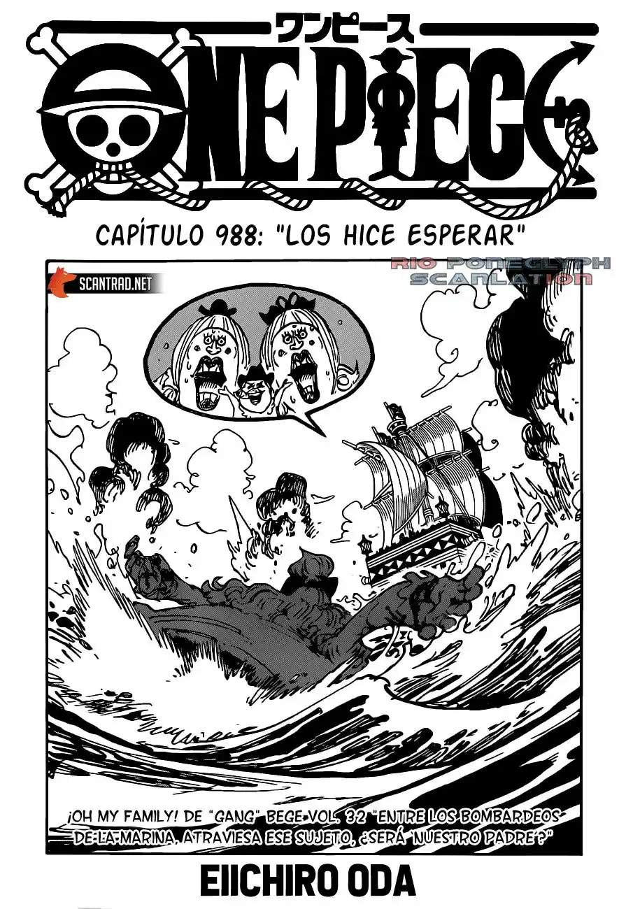 ONE PIECE Capitulo 988: "Les Hice Esperar" página 2