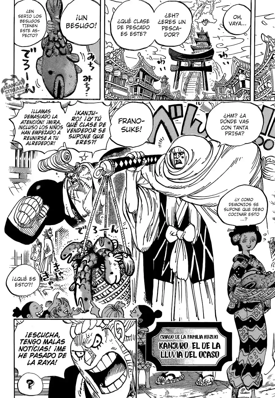 ONE PIECE Capitulo 929: Kurozumi Orochi, Shogun del país de Wano página 6