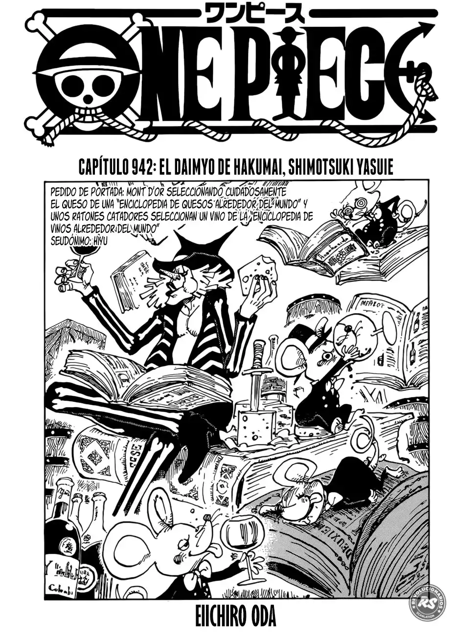 ONE PIECE Capitulo 942: Yasuie shimotsuki, daimyo de hakumai página 2