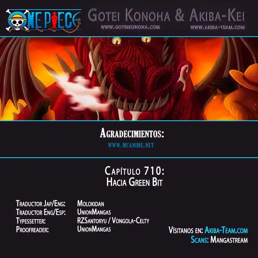 ONE PIECE Capitulo 710 página 1