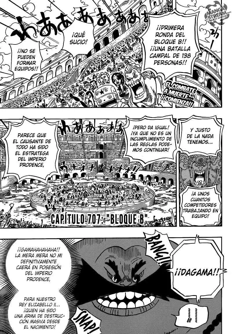 ONE PIECE Capitulo 707 página 3