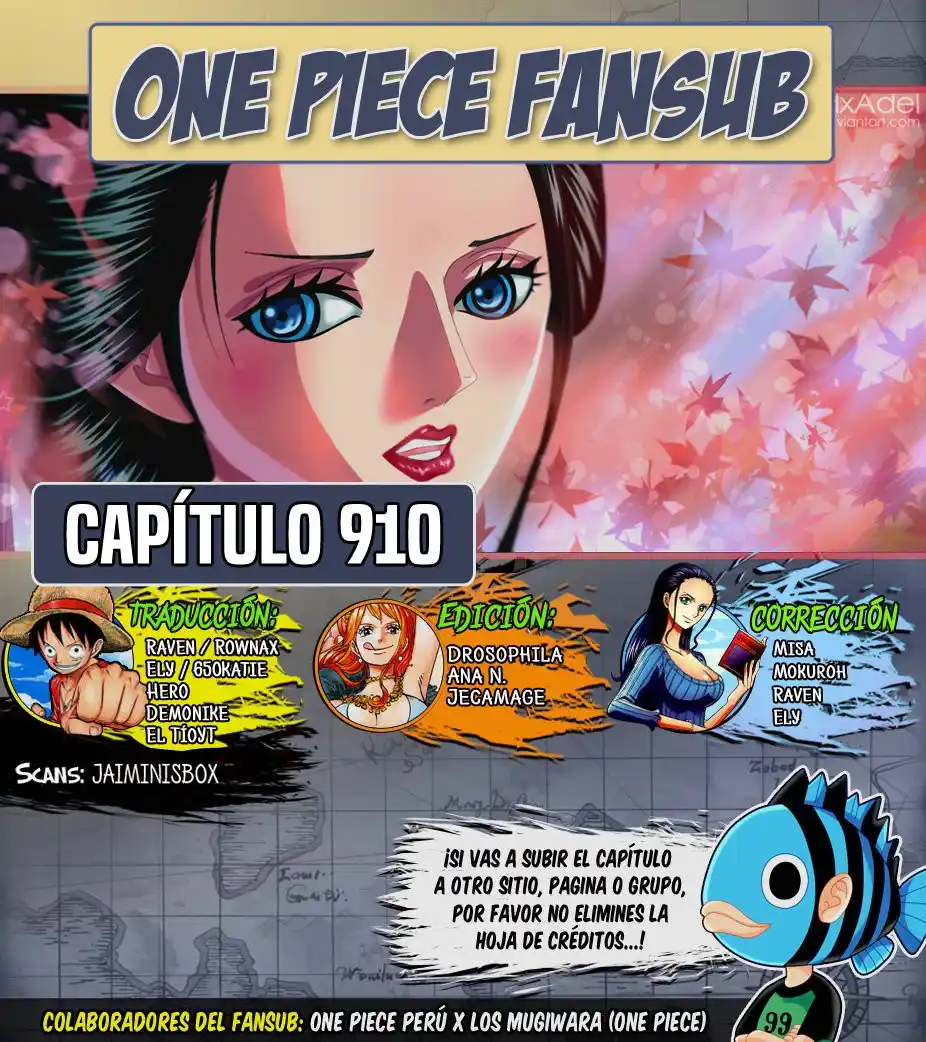 ONE PIECE Capitulo 910: Rumbo al país de Wano página 1