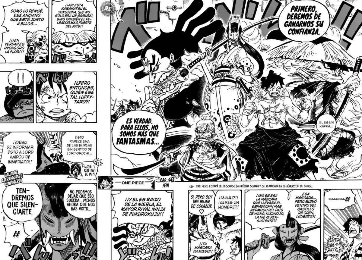 ONE PIECE Capitulo 948: Kawamatsu El Kappa Entra en Escena. página 15