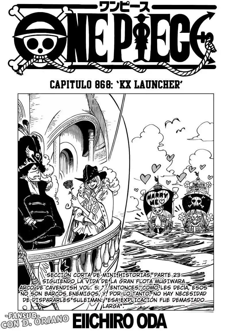 ONE PIECE Capitulo 868: Cohete KX página 2