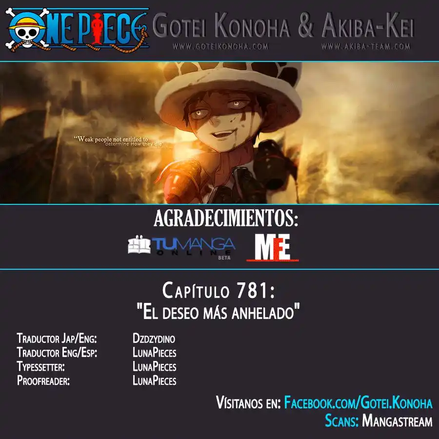 ONE PIECE Capitulo 781 página 1