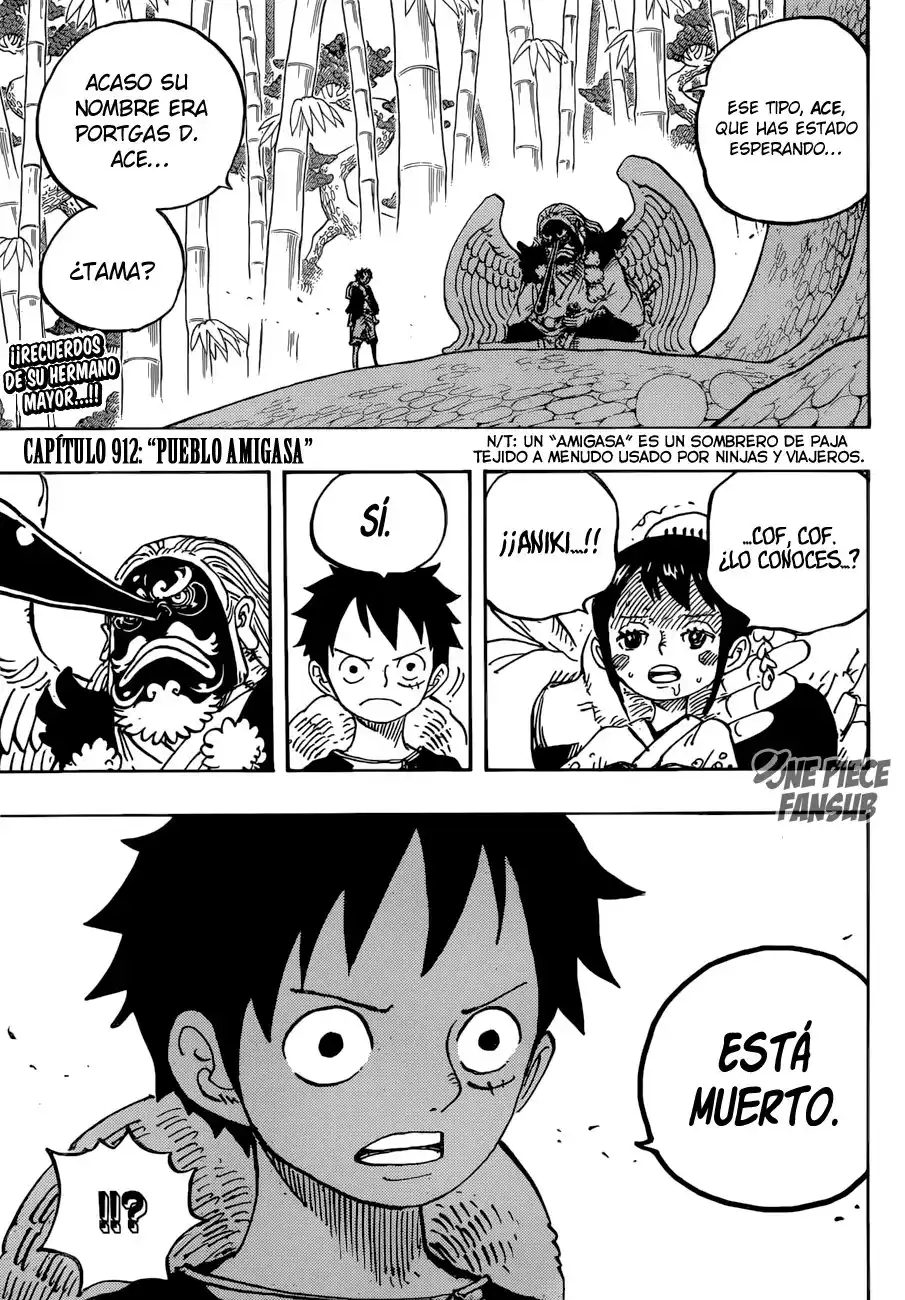 ONE PIECE Capitulo 912: Villa Amigasa página 3