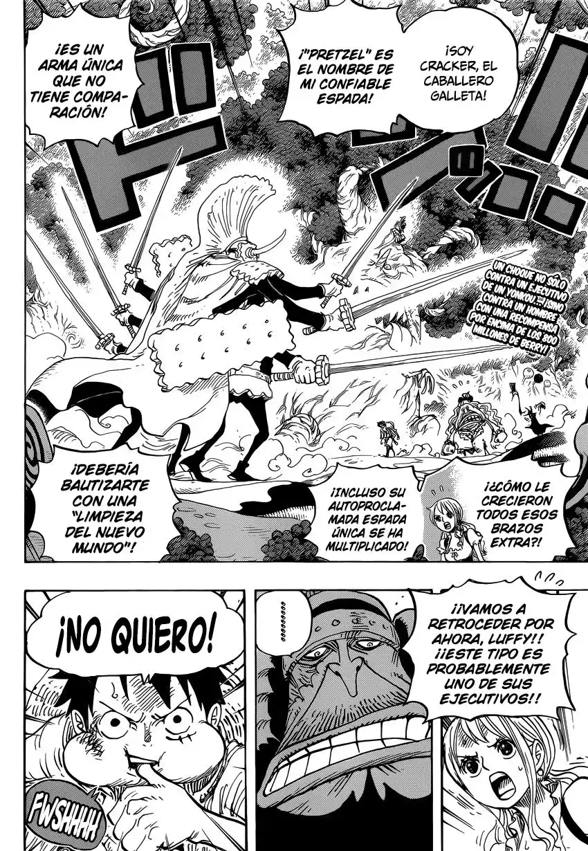 ONE PIECE Capitulo 837: Luffy vs Comandante Cracker página 3