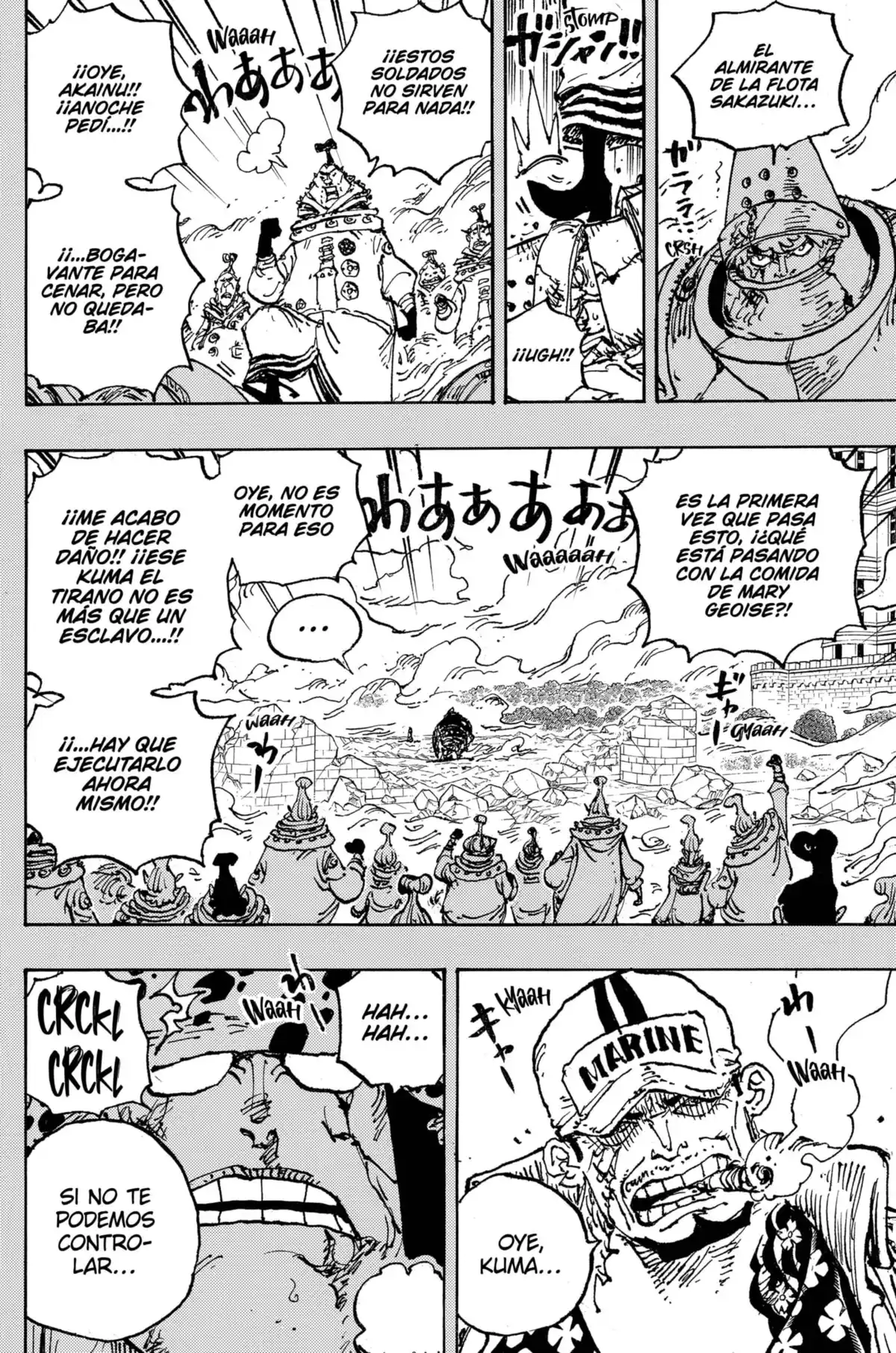 ONE PIECE Capitulo 1092: El Incidente del Alboroto del "Tirano" Kuma en Tierra Santa página 4