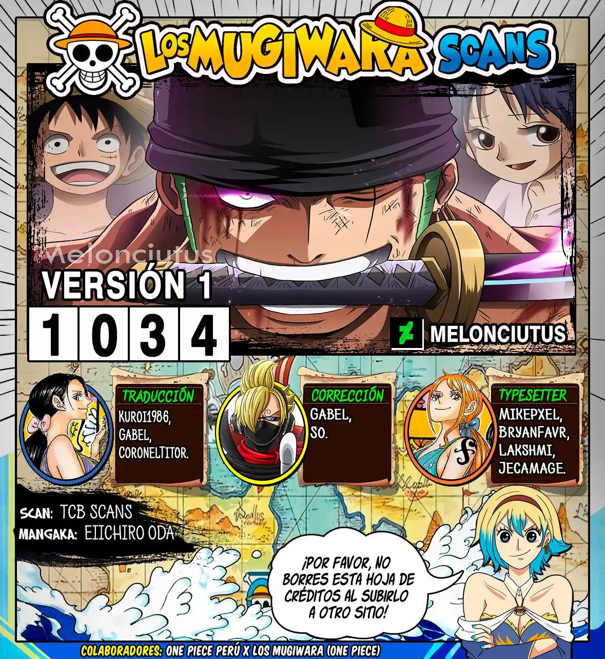 ONE PIECE Capitulo 1034 página 1