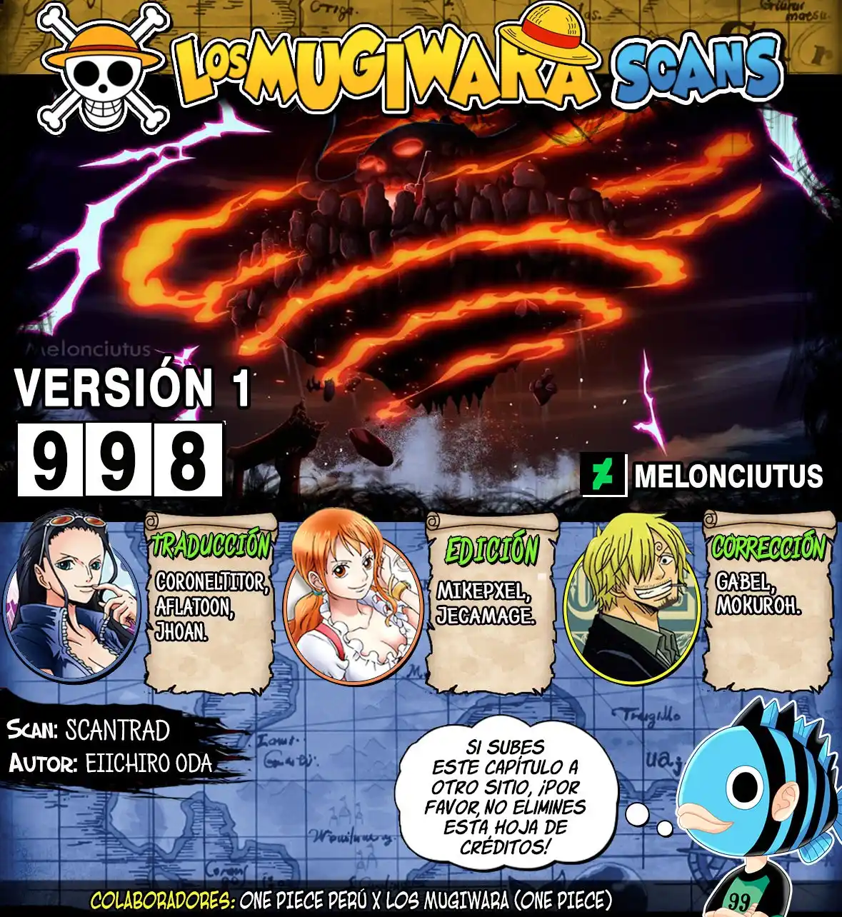 ONE PIECE Capitulo 998 página 1