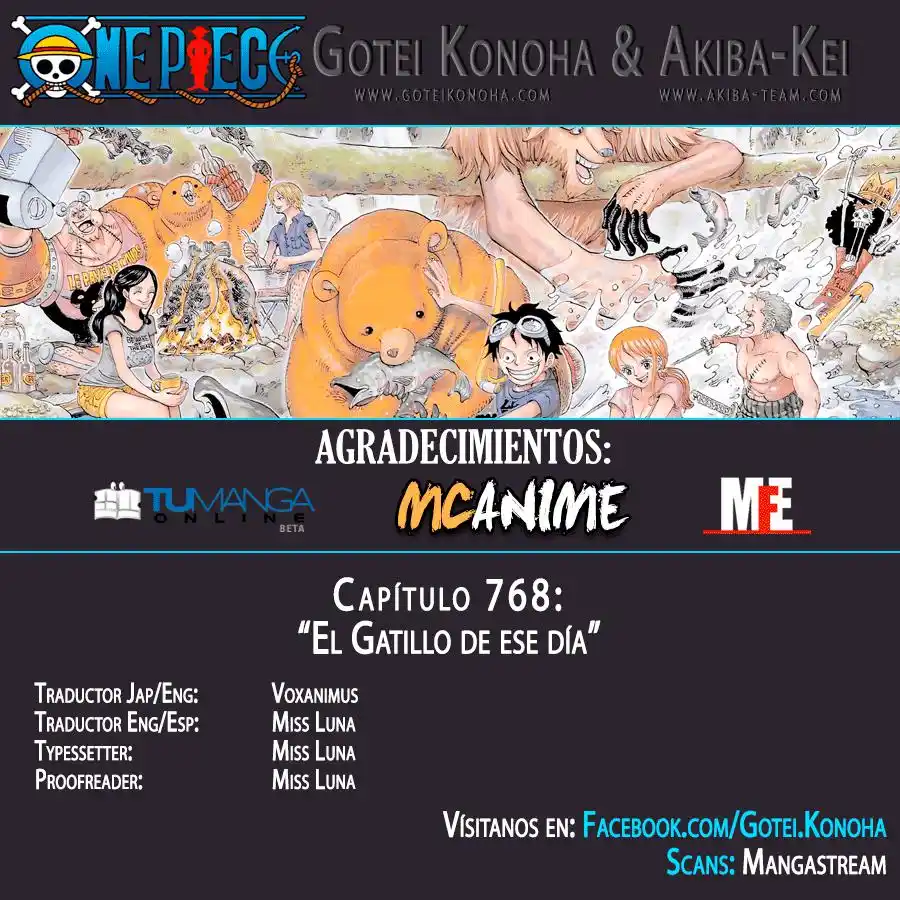 ONE PIECE Capitulo 768: ONE PIECE 768 página 1