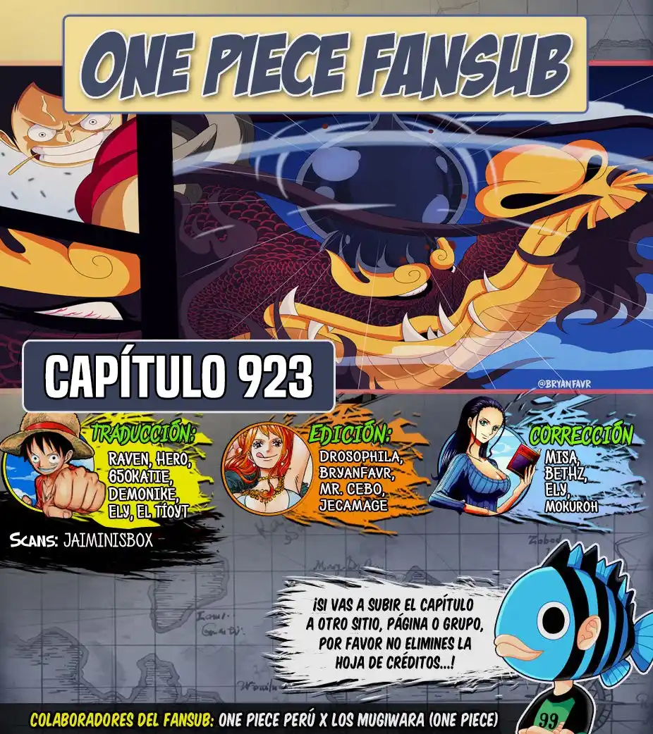 ONE PIECE Capitulo 923: Emperador Kaido vs Luffy página 1