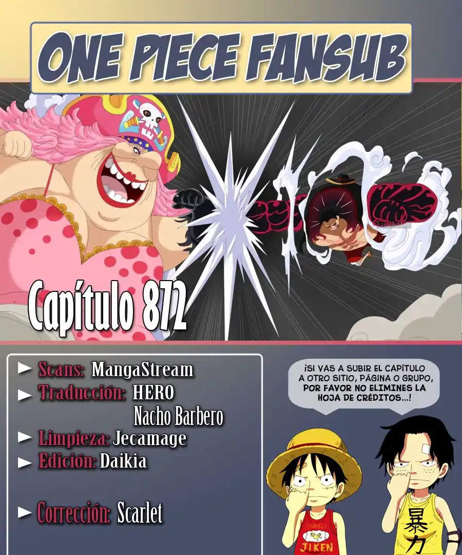 ONE PIECE Capitulo 872: Suave y Esponjoso página 3