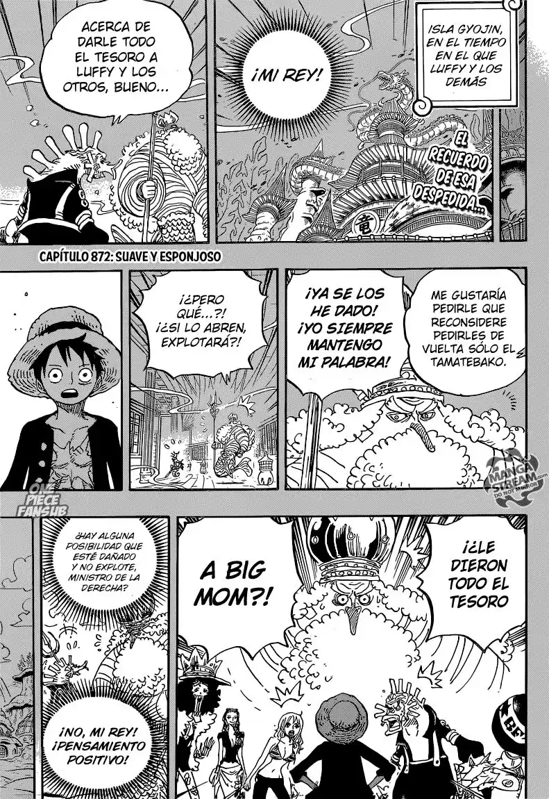 ONE PIECE Capitulo 872: Suave y Esponjoso página 5