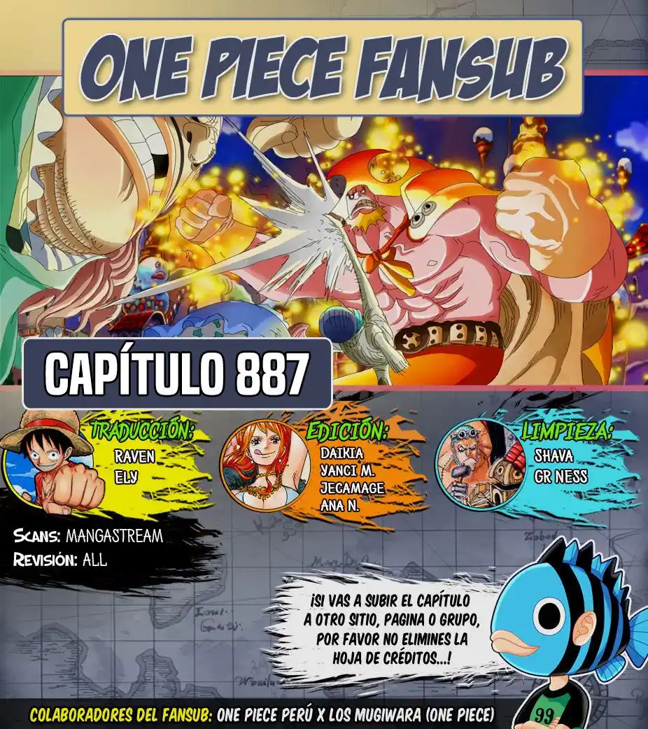 ONE PIECE Capitulo 887: En algún lugar, alguien desea tu felicidad página 1